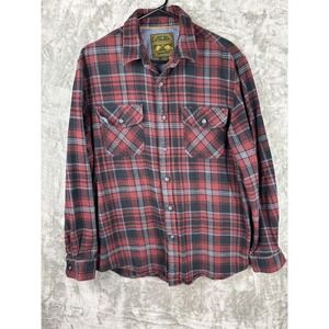 Anchorage Expedition Brand Mens Plaid Flannel Shirt Long Sleeve Button Up L G